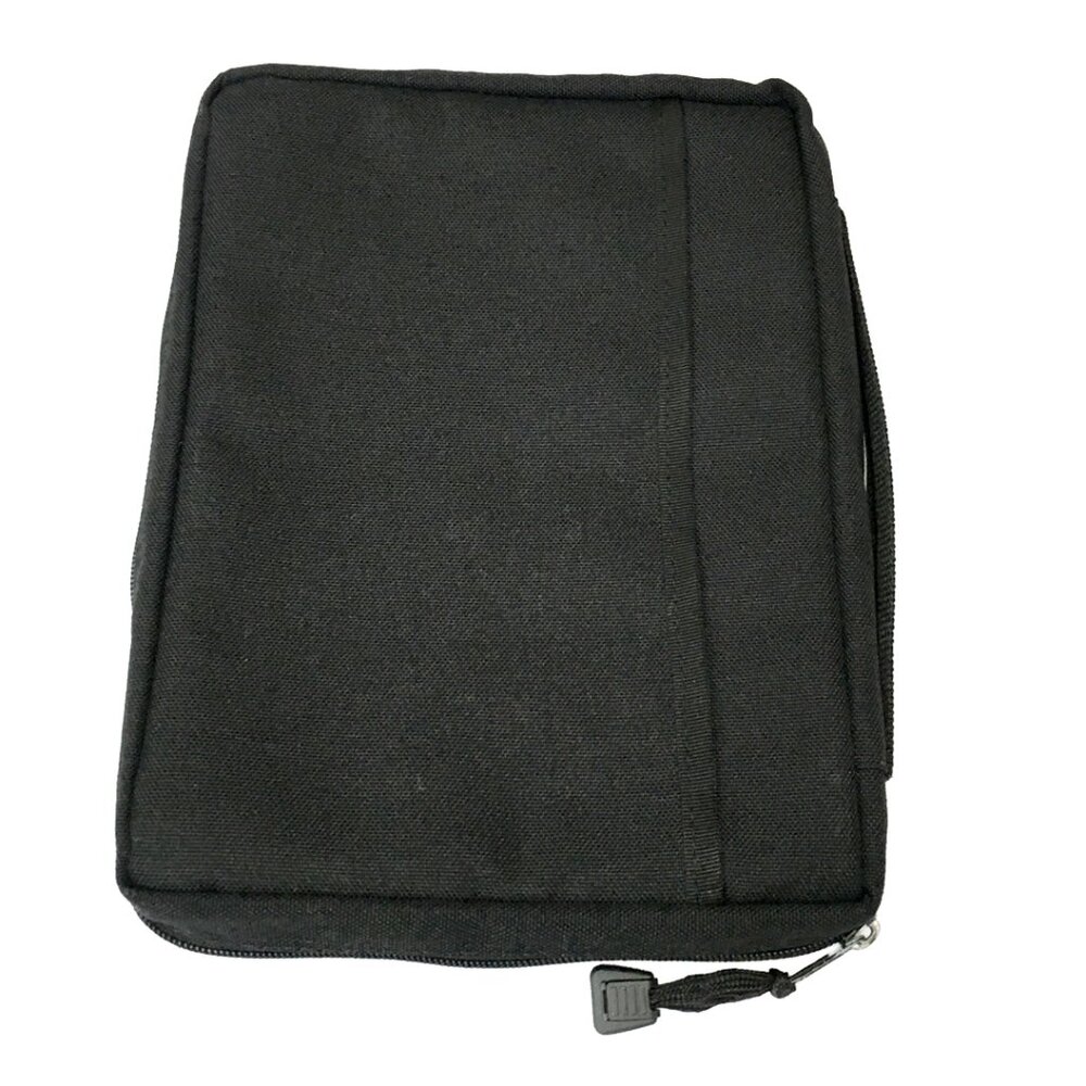 Bible Cover Organizer Black Fabric Size Large